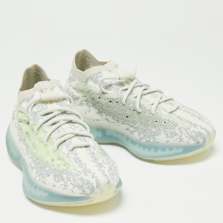 Pre Owned Yeezy x Adidas Blue/Green Knit Fabric Yeezy Boost 380 Alien Blue Sneakers Size 40