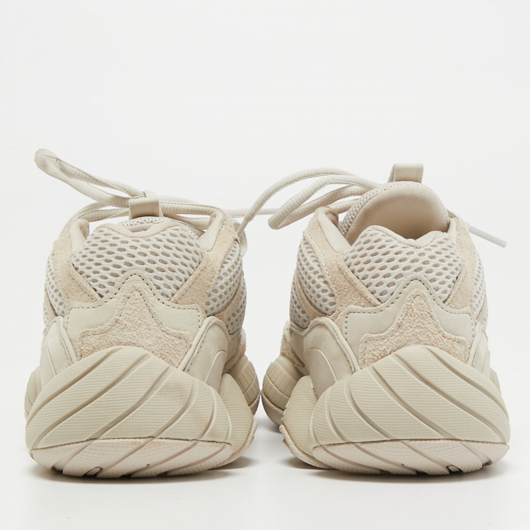Pre Owned Yeezy x Adidas Off White Mesh and Suede 500 Blush Sneakers Size 39 1/3