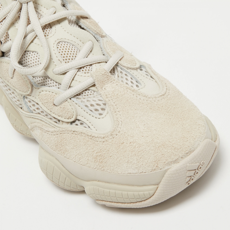 Pre Owned Yeezy x Adidas Off White Mesh and Suede 500 Blush Sneakers Size 39 1/3