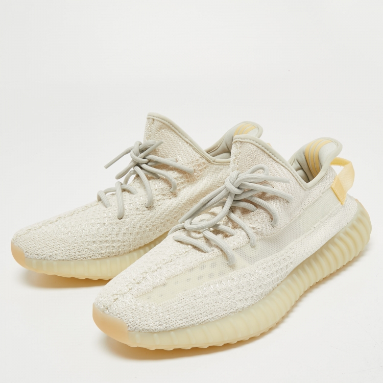 x Off White Knit Boost 350 V2 Light Sneakers Size 46 Yeezy x Adidas | TLC