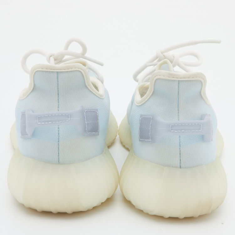 Pre Owned Yeezy x Adidas Blue Mesh Boost 350 V2 Mono Ice Sneakers Size 44