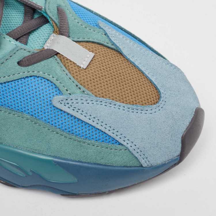 Pre Owned Yeezy x Adidas Nubuck And Mesh Boost 700 Faded Azure Sneakers Size 46 1/3