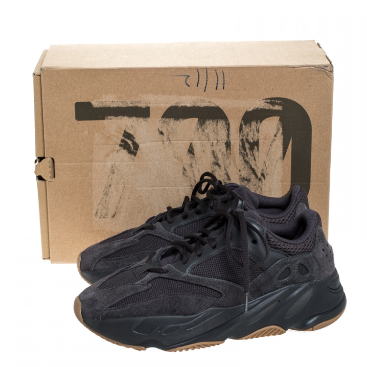 Pre Owned Yeezy x Adidas Utility Grey Boost 700 Wave Runner Sneakers Size 42
