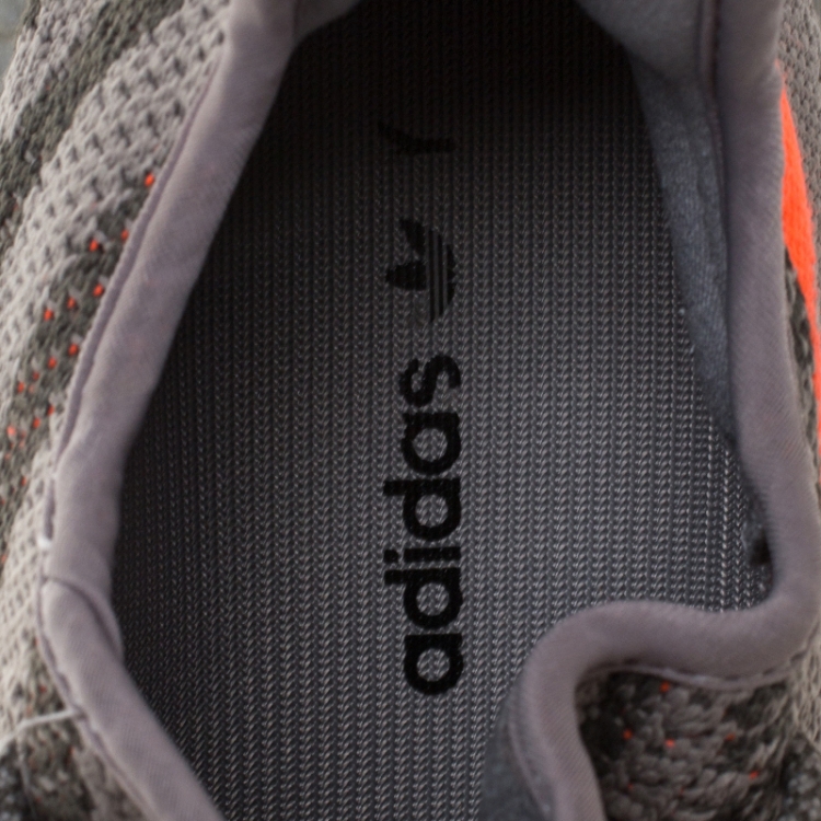 Pre Owned Yeezy x Adidas Grey Cotton Knit Boost 350 V2 Beluga Sneakers Size 37.5