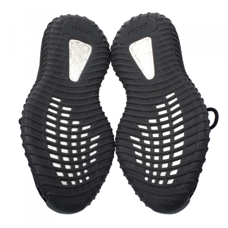 مملوكة مسبقًا Yeezy x Adidas Black Cotton Knit Boost 350 V2 Beluga Sneakers Size FR 42.5
