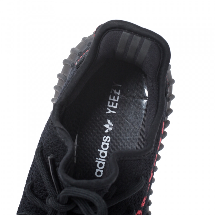 مملوكة مسبقًا Yeezy x Adidas Black Cotton Knit Boost 350 V2 Beluga Sneakers Size FR 42.5