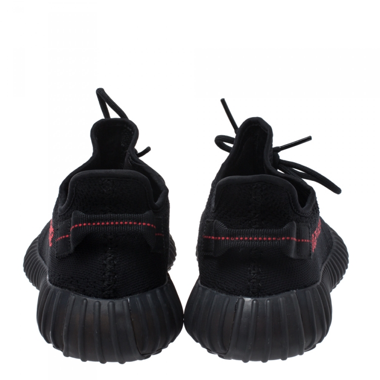 مملوكة مسبقًا Yeezy x Adidas Black Cotton Knit Boost 350 V2 Beluga Sneakers Size FR 42.5
