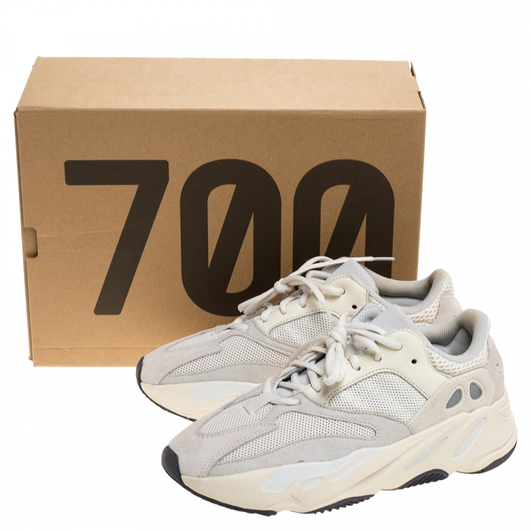 Pre Owned Yeezy x Adidas White Analog Boost 700 Sneakers Size 42