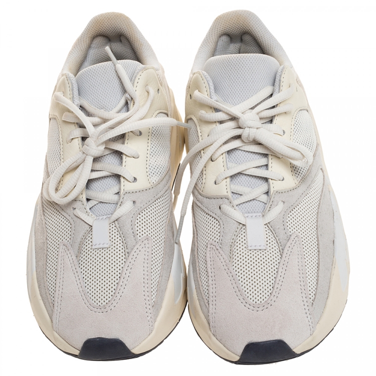 Pre Owned Yeezy x Adidas White Analog Boost 700 Sneakers Size 42