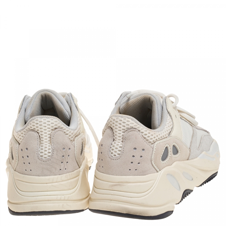 Pre Owned Yeezy x Adidas White Analog Boost 700 Sneakers Size 42