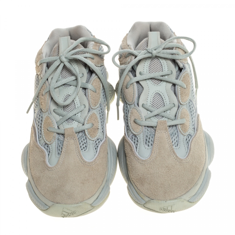 Pre Owned Yeezy x Adidas Salt Mesh And Suede 500 Sneakers Size 41