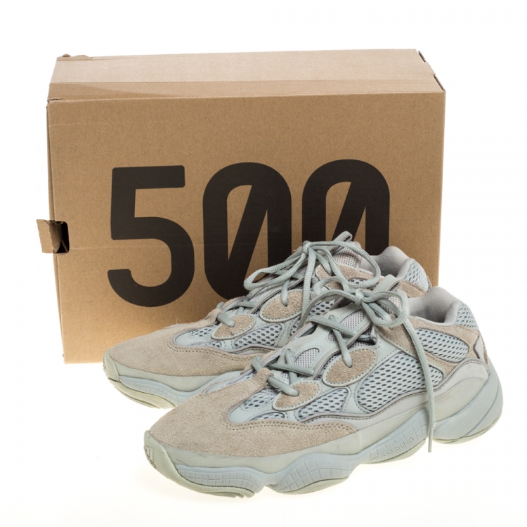 Pre Owned Yeezy x Adidas Salt Mesh And Suede 500 Sneakers Size 41