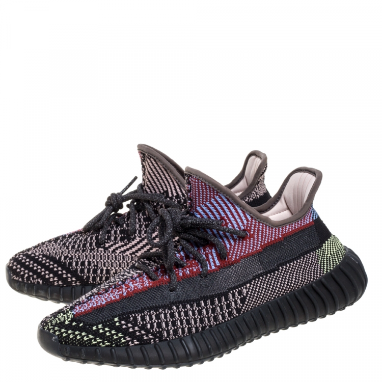 Pre Owned Yeezy x Adidas Multicolor Yecheil Cotton Knit Boost 350 V2 Sneakers Size 42