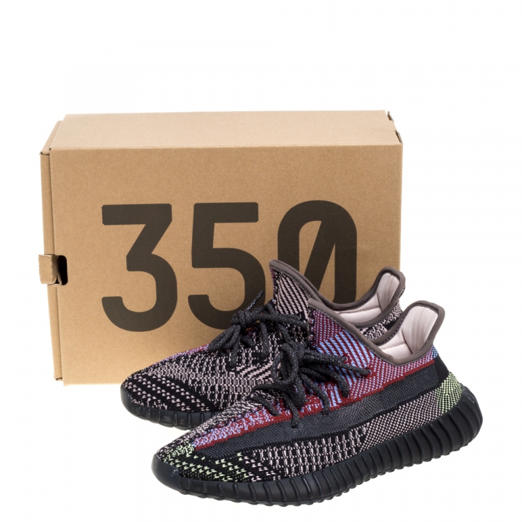 Pre Owned Yeezy x Adidas Multicolor Yecheil Cotton Knit Boost 350 V2 Sneakers Size 42