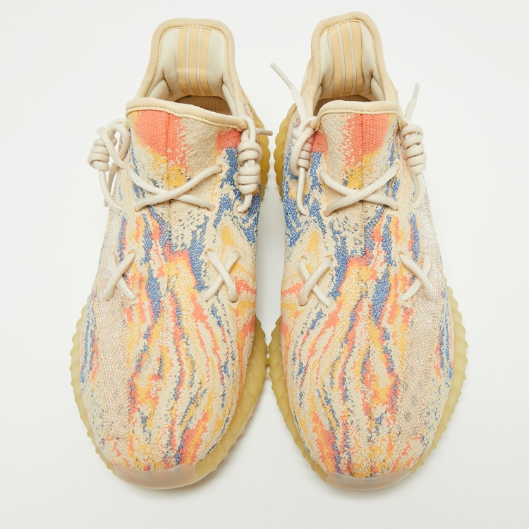Pre Owned Yeezy Multicolor Knit Fabric Boost-350-v2-Mx-Oat Sneakers Size 45 1/3