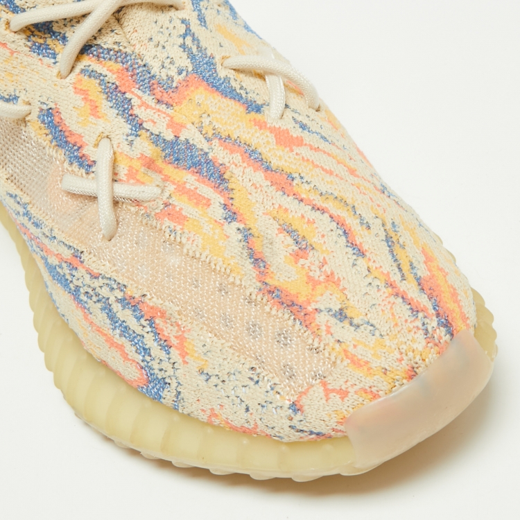 Pre Owned Yeezy Multicolor Knit Fabric Boost-350-v2-Mx-Oat Sneakers Size 45 1/3