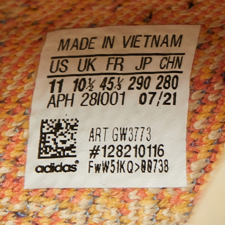 Pre Owned Yeezy Multicolor Knit Fabric Boost-350-v2-Mx-Oat Sneakers Size 45 1/3