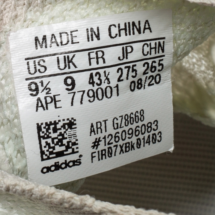 Pre Owned Yeezy x Adidas White Knit Fabric Boost 380 Calcite Glow Sneakers Size 43 1/3