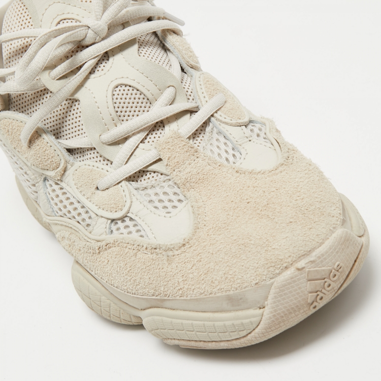 Pre Owned Yeezy x Adidas Off White Mesh and Suede 500 Blush Sneakers Size 44 2/3
