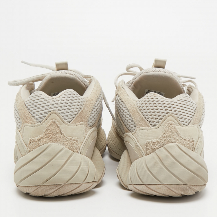 Pre Owned Yeezy x Adidas Off White Mesh and Suede 500 Blush Sneakers Size 44 2/3