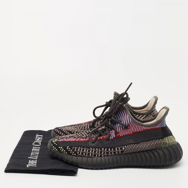 Pre Owned Yeezy x Adidas Multicolor Knit Fabric Boost 350 V2 Yecheil Sneakers Size 40