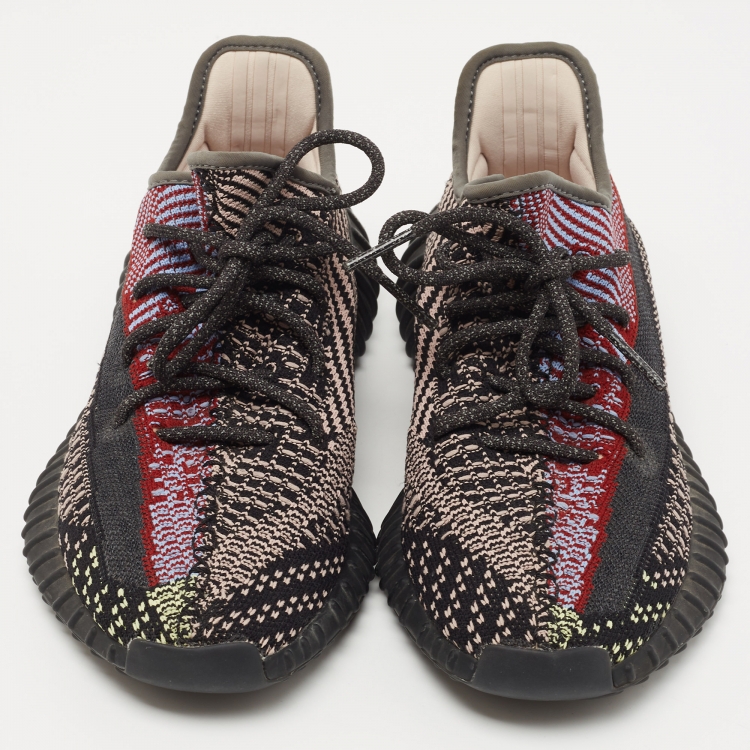 Pre Owned Yeezy x Adidas Multicolor Knit Fabric Boost 350 V2 Yecheil Sneakers Size 40