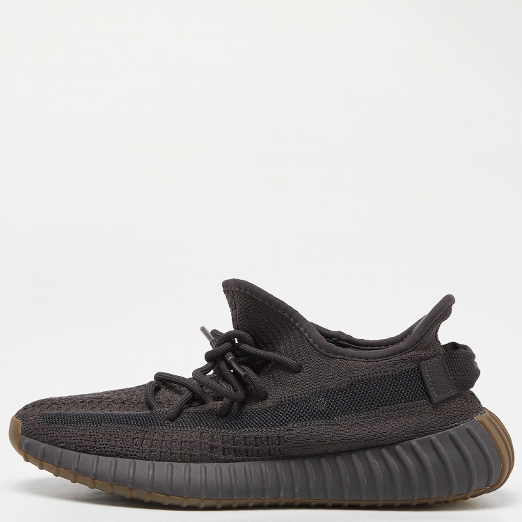 Pre Owned Yeezy x Adidas Black Fabric Boost 350 V2 Cinder Sneakers Size 40 2/3