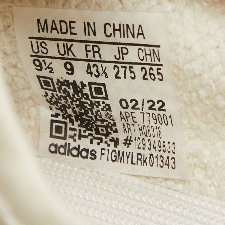 Pre Owned Yeezy x Adidas Off White Knit Fabric Boost 350 V2 Bone Sneakers Size 43 1/3