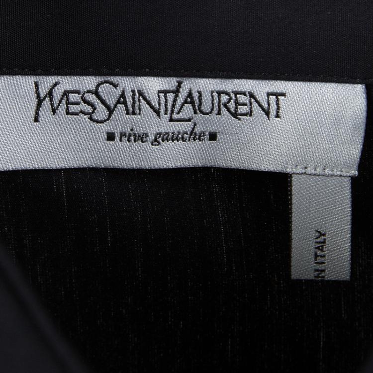 Pre Owned Yves Saint Laurent Paris Black Button Front Long Sleeve Shirt 4XL
