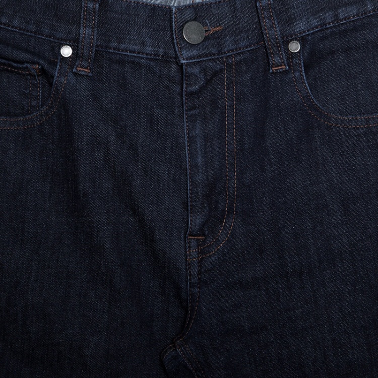 Pre Owned Z Zegna Indigo Dark Wash Classic Denim Slim Fit Jeans S