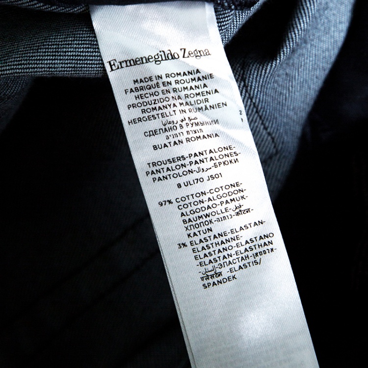 Pre Owned Z Zegna Indigo Dark Wash Classic Denim Slim Fit Jeans S