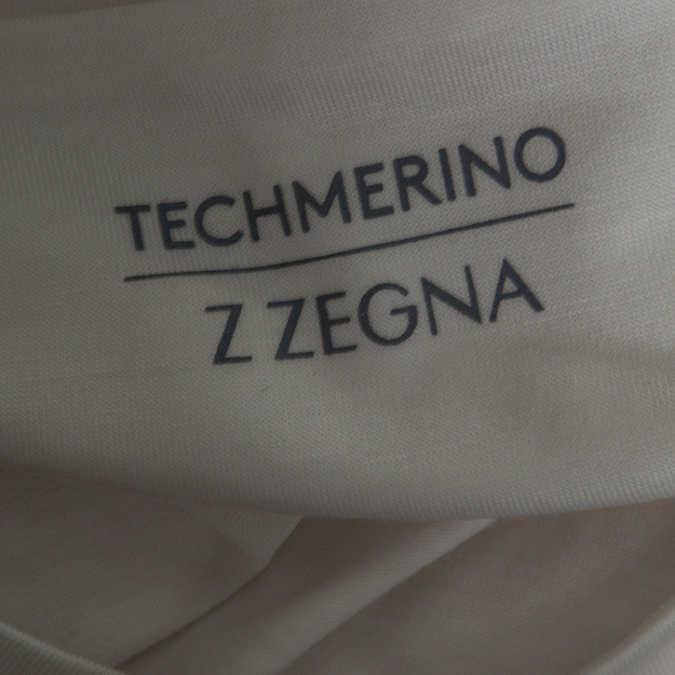 Pre Owned Z Zegna Techmerino Cream Wool Jersey Raglan Sleeve T-Shirt XL