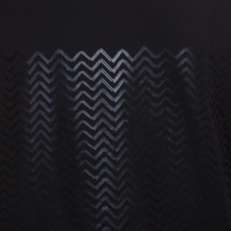 Pre Owned Z Zegna Black Chevron Print Sweatshirt L