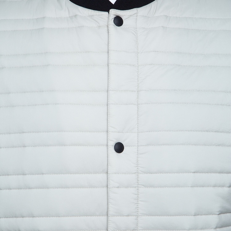 Pre Owned Z Zegna Thermore Beige Quilted Zip Front Sleeveless Jacket L