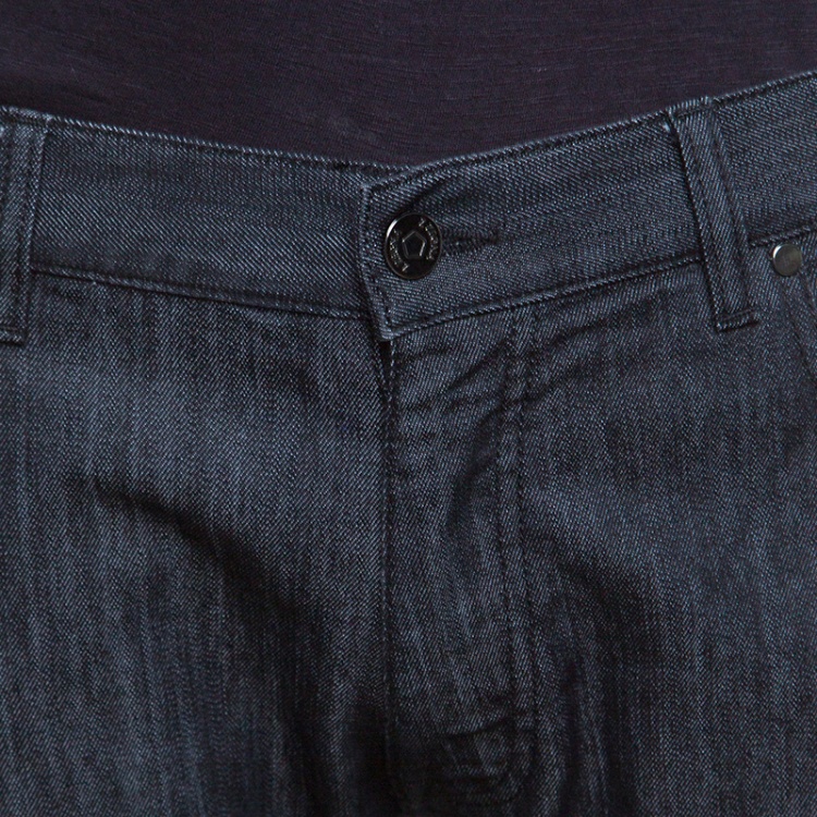 Pre Owned Z Zegna Black Denim Straight Fit Jeans M