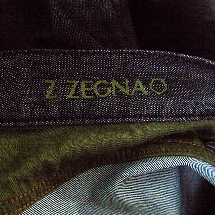 Pre Owned Z Zegna Black Denim Straight Fit Jeans M