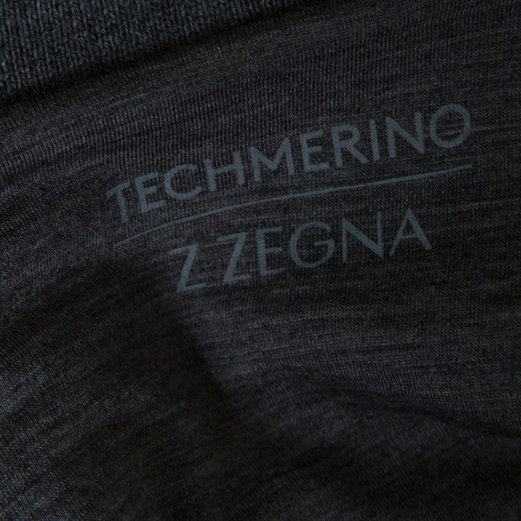 Pre Owned Z Zegna Technomerino Black Wool Contrast Neck Zip Front Sweatshirt M