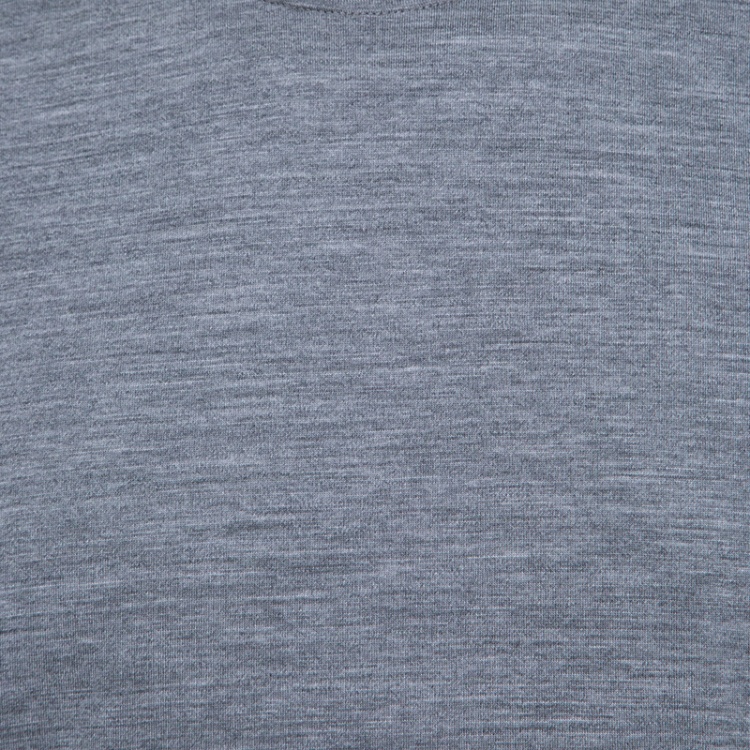 Pre Owned Z Zegna Techmerino Grey Wool Crew Neck T-Shirt M