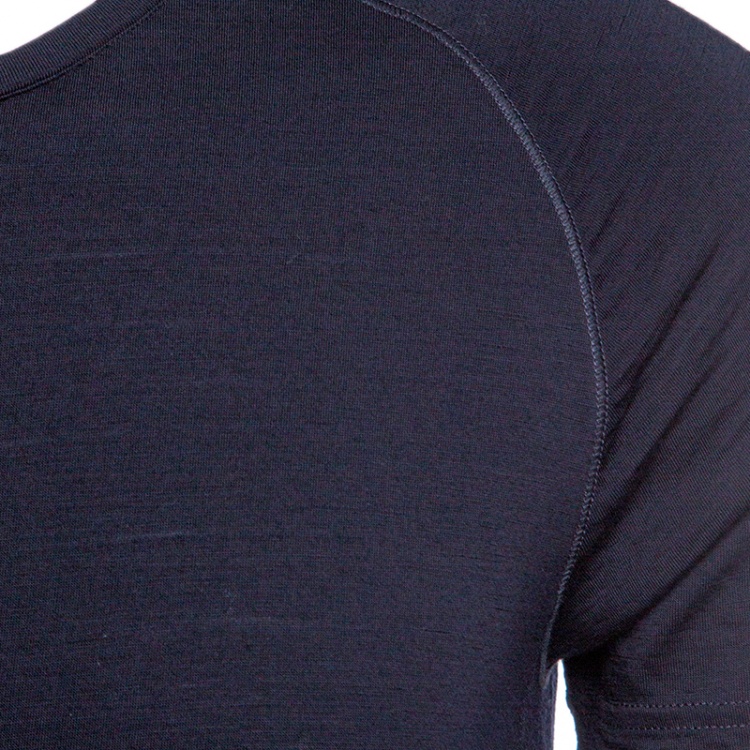 Pre Owned Z Zegna Techmerino Navy Blue Slub Jersey Raglan Sleeve T-Shirt M