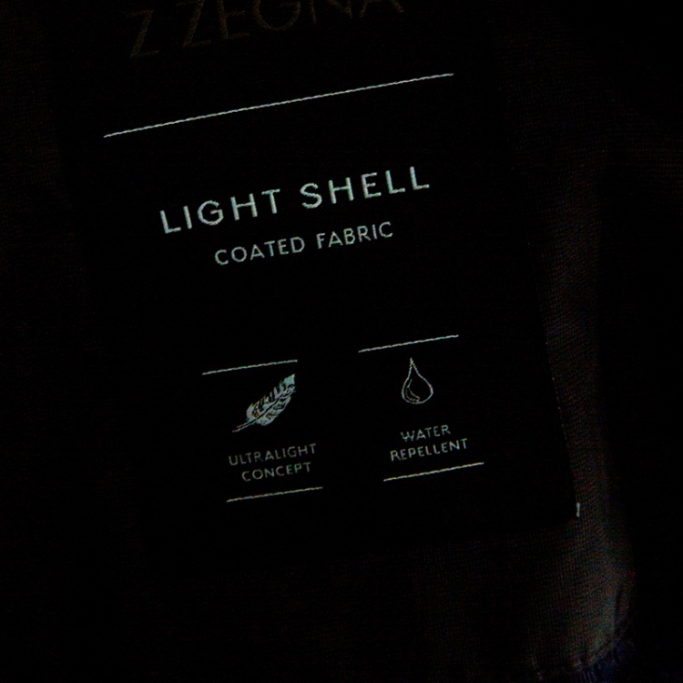 Pre Owned Z Zegna Travel Concept Navy Blue Water Resistant Zip Front Jacket L