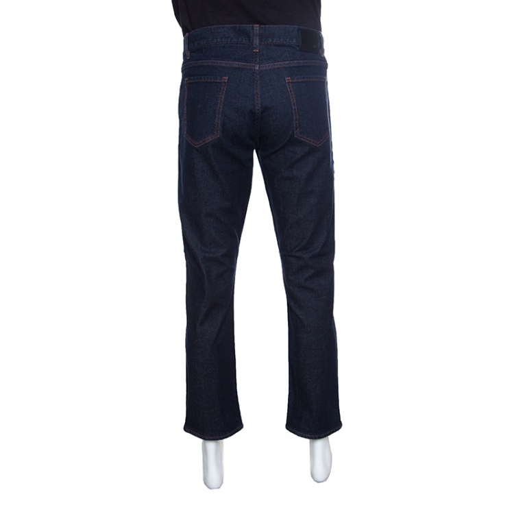Pre Owned Z Zegna Indigo Dark Wash Regular Fit Denim Jeans XL