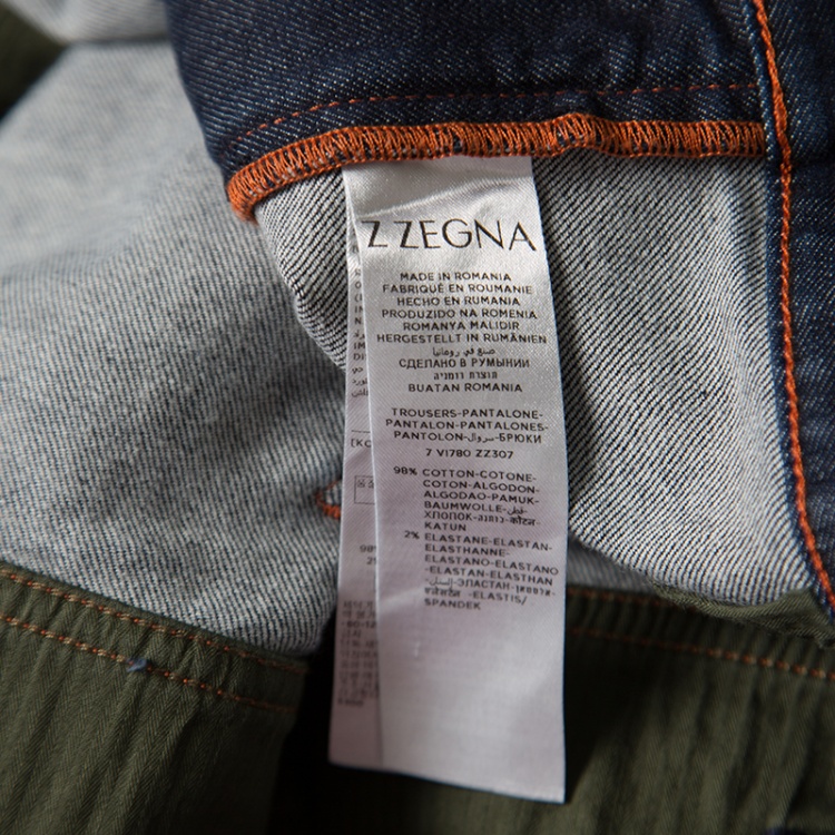 Pre Owned Z Zegna Indigo Dark Wash Regular Fit Denim Jeans XL