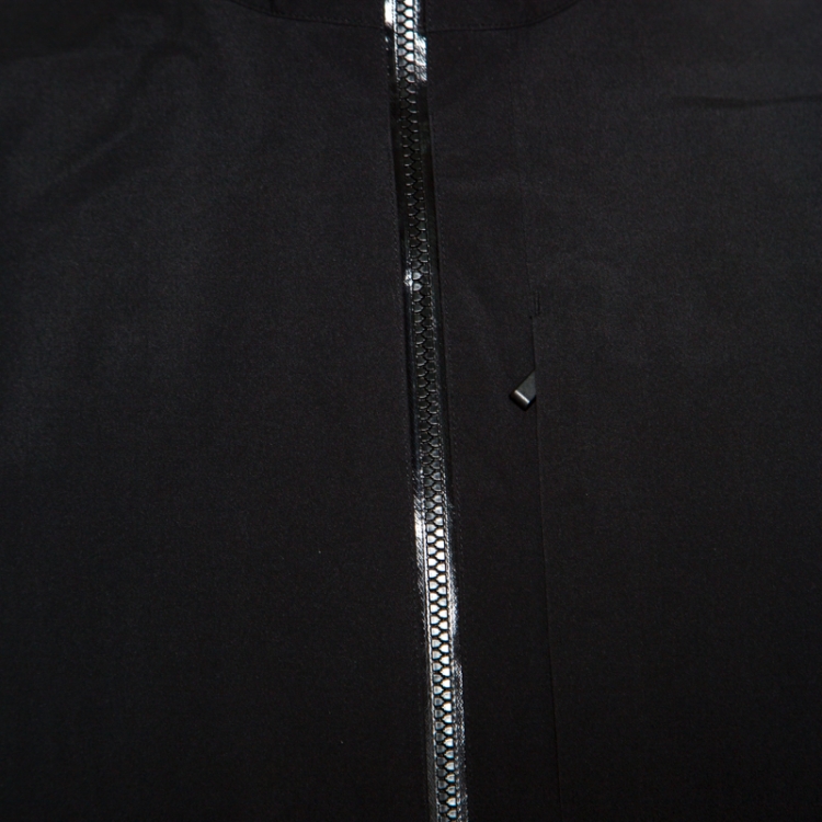 Pre Owned Z Zegna Black Soft Shell Travel Essential Zip Front Jacket L
