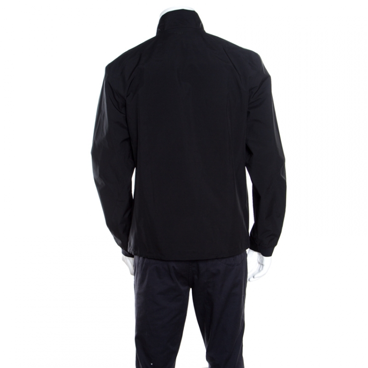 Pre Owned Z Zegna Black Soft Shell Travel Essential Zip Front Jacket L