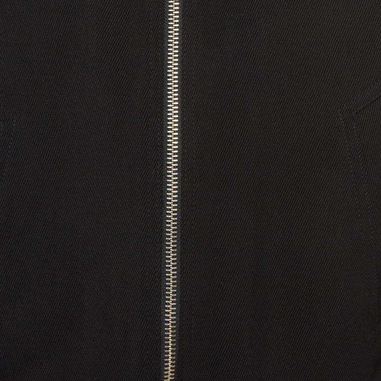 Pre Owned Zadig & Voltaire Black Wool Blend Zip Front Jacket L