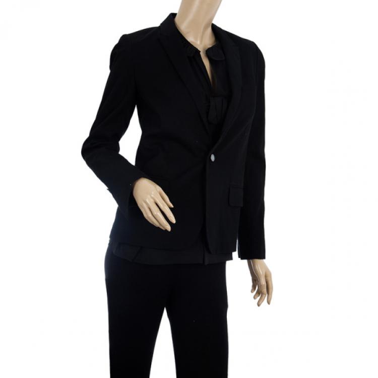 Pre Owned Zadig & Voltaire Swarovski Brooch Jacket XS