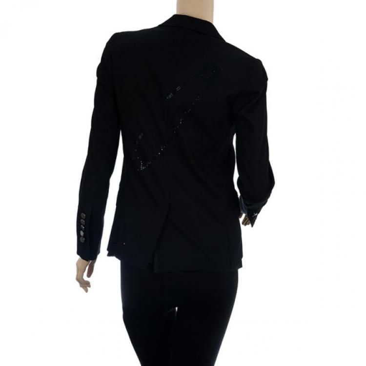 Pre Owned Zadig & Voltaire Swarovski Brooch Jacket XS