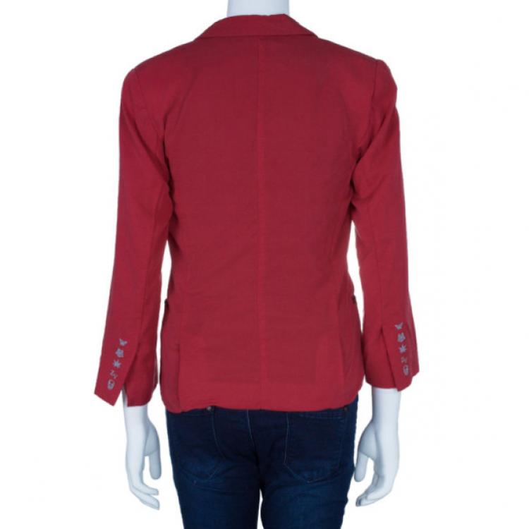 Pre Owned Zadig & Voltaire Red Casual Fitted Blazer XS