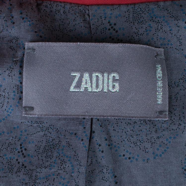 Pre Owned Zadig & Voltaire Red Casual Fitted Blazer XS