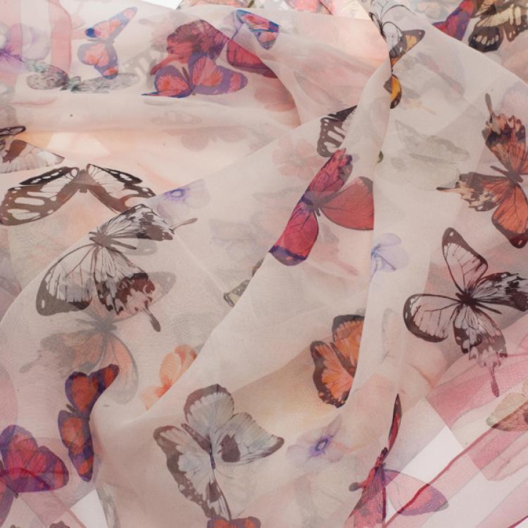 Pre Owned Alexander McQueen Butterfly and Lion Print Square Scarf